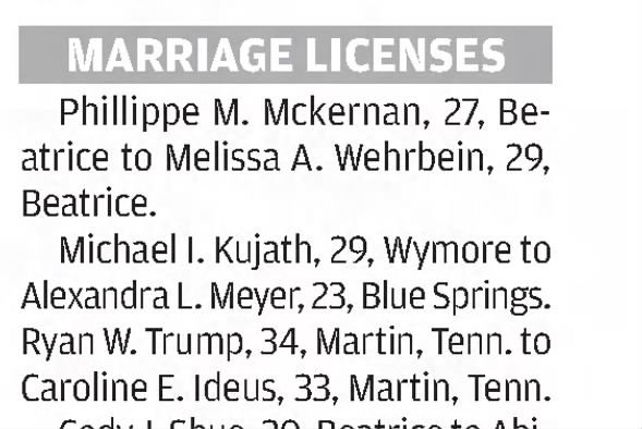 Clipping from Beatrice Daily Sun
